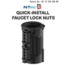 Quick-Install Faucet Pipe Lock Nuts