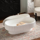 Fluted Storage Table with Lift-Off Lid