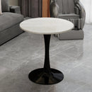 27.6-Inch Round Faux Marble Dining Table by HouseOfZazla