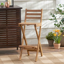 Outdoor Acacia Wood Folding Patio Barstool