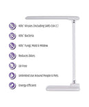 Brilli 15"H Bright-Clean Antimicrobial LED Desk Lamp Matte White Finish with Wireless Charging