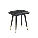 Modern Makeup Vanity Desk With Mirror And Lights Retractable Design Engineered Wood - Black by HouseOfZazla