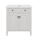Vintage Bathroom Vanity With Sink, Rustic Cabinet With Soft Close Doors