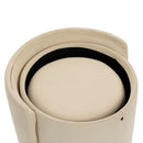Barrel Chair, Built In Storage, 360° Swivel - Beige by HouseOfZazla