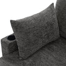 U-Shaped Sectional Sleeper Sofa With Ample Storage Space, 2 Cup Holders And Charging Ports For Living Room by HouseOfZazla