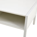 Modern Rattan Coffee Table with Sliding Door