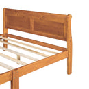 Platform Bed Frame Mattress Foundation Sleigh Bed With Headboard / Footboard / Wood Slat Suppor by HouseOfZazla