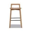 Sven - Modern Minimalist Low Back Counter Stool - Natural Blonde Ash