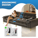 104.7" Modern 4-Seater Cloud Sofa with Wide Flip Armrests