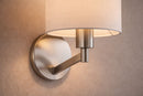 Nebula - Base Wall Lamp With Rotary Switch Shade - Brushed Nickel / Silver / White by Unique Piece Furniture