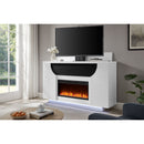 Aurora - Fireplace TV Lift With Adjustable Temperature And LED Colors - White by HouseOfZazla