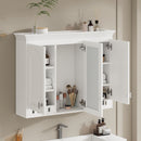 Wall Mount Mirror Cabinet With Adjustable Shelves, Soft Closing Hinges by HouseOfZazla