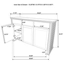 Dreydon - 3 Door Sideboard Server - Light Brown by HouseOfZazla