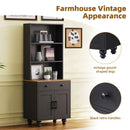 On-Trend Farmhouse Storage Cabinet with Adjustable Shelves