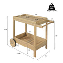 Saratoga Outdoor Rolling Bar Cart by HouseOfZazla