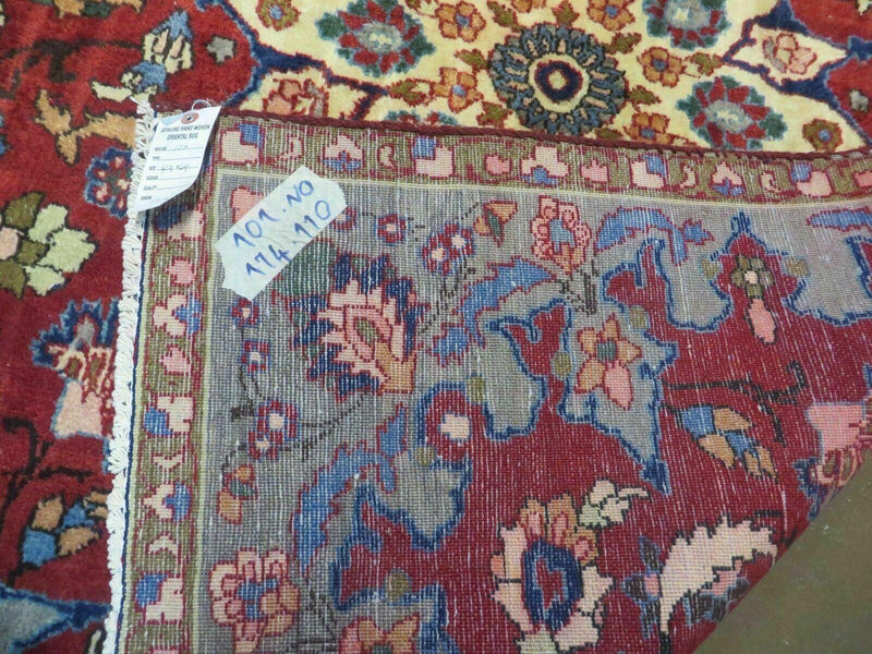 4' X 6' Antique Handmade India Floral Oriental Wool Rug Vegetable Dyes