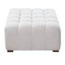 White Boucle Multipurpose Ottoman by HouseOfZazla