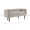 Farrah - Accent Bench With Low Back & Sides - Cream by HouseOfZazla