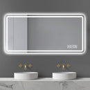 LED Bathroom Mirror, Anti Explosion Glass, Rust Resistant, Anti Fog, Tri Color