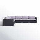 Luxurious Wicker Patio Sectional With Weather Resistant Sunbrella Cushions by HouseOfZazla