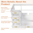 60" Bathroom Vanity Base Cabinet with Storage in White