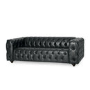 Comfy 3 Seat Sofa with Wooden Legs - Black by HouseOfZazla
