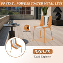4 Piece Set Of Modern Striped Color- Blocking Single Chairs With Long Table by HouseOfZazla