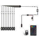 8 Pods RGB LED Rock LightsÊDC12V Car Neon Light Kit IP68 Waterproof Underglow Lights with Double Remote Controls Wireless APP ControlÊfor Jeep Truck U