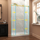 43"-48" W x 76" H Brushed Frameless Shower Door by HouseOfZazla
