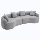 4 Seater Sofa With Fabric, 30D, 60 Hardness Full Sponge, 4 Pillow For Living Room, Home Furniture Sleeper Sectional Sofa For Apartment by Unique Piece Furniture