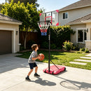 Kids Basketball Hoop Adjustable 5.6-7ft with Wheels
