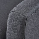 Contemporary Club Chair With Nailhead Trim Fabric And Birch Wood Legs