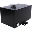 Heavy Duty 5 Gallon Steel Hydraulic Fluid Reservoir Tank With Mounting Foot, 14 Gauge - Black