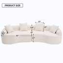 4 Seater Sofa With Fabric, 30D, 60 Hardness Full Sponge, 4 Pillow For Living Room, Home Furniture Sleeper Sectional Sofa For Apartment by Unique Piece Furniture