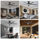 52 Inch Ceiling Fan with Light, Reversible DC Motor and Remote by HouseOfZazla