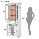 Bathroom Storage Cabinet, Adjustable Shelves & Drawer, Freestanding Tower by Unique Piece Furniture