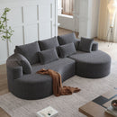 Curved Oversized Sectional Sofa With Extra Deep Seat by HouseOfZazla