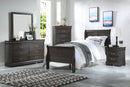 Louis Philippe Dark Gray Finish 2PCS Bedroom Set (E. King)