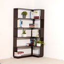 Ox Blood - Red 90Cm L-Shaped Freestanding Corner Bookshelf With Anti Tip Safety, Storage Cabinet For Living Room - Ox Blood Red by HouseOfZazla