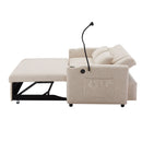 Convertible Sofa Bed Loveseat Sofa With Three USB Ports, Two Side Pockets, Two Cup Holders And 360° swivel Phone Holder For Living Room by HouseOfZazla