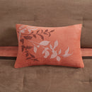 7 Piece Faux Suede Comforter Set - Coral California King