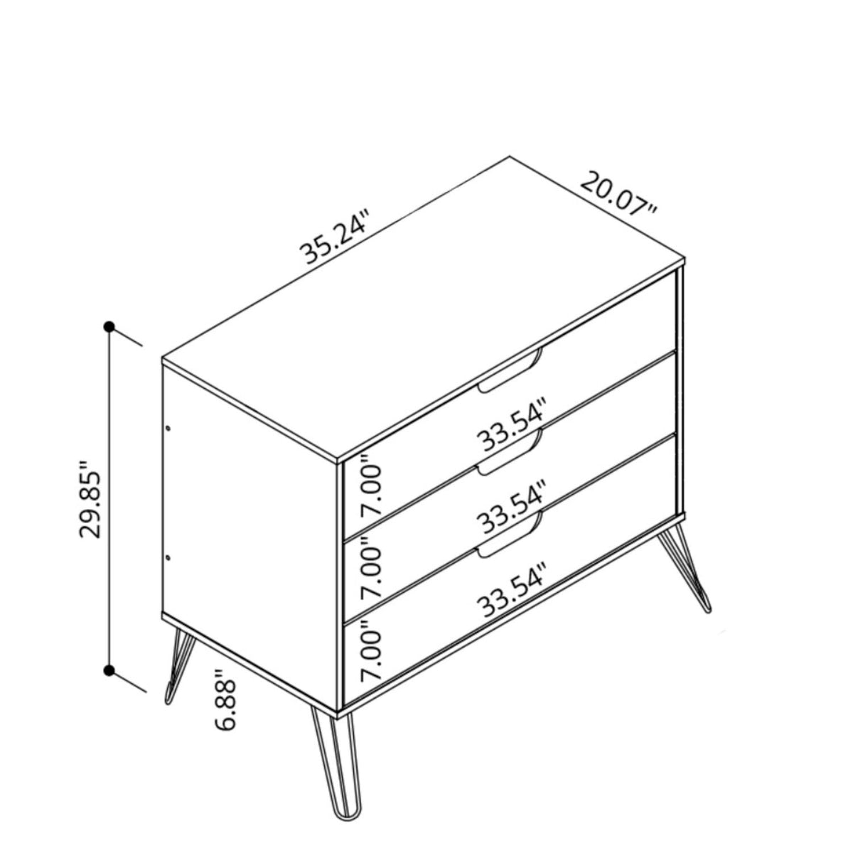 Rockefeller - 3 Drawer Dresser, photo 20 of 24