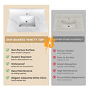 37-inch Quartz Bathroom Vanity Top with Undermount Single Bowl by HouseOfZazla