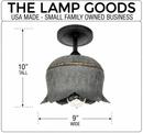 Lotus Galvanized Ceiling Light by The Lamp Goods