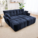 Sofa Set With Ottoman And Pillows, Textured, High Resilience Cushions by HouseOfZazla