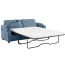 Sleeper Sofa Loveseat Sofa With Full Size Mattress, 2 USB Ports, 2 Cup Holders, 2 Side Pockets And Phone Holder by HouseOfZazla