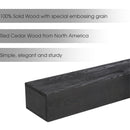 48'' Embossed Fireplace Mante, Wall Mounted Floating Shelf - Black