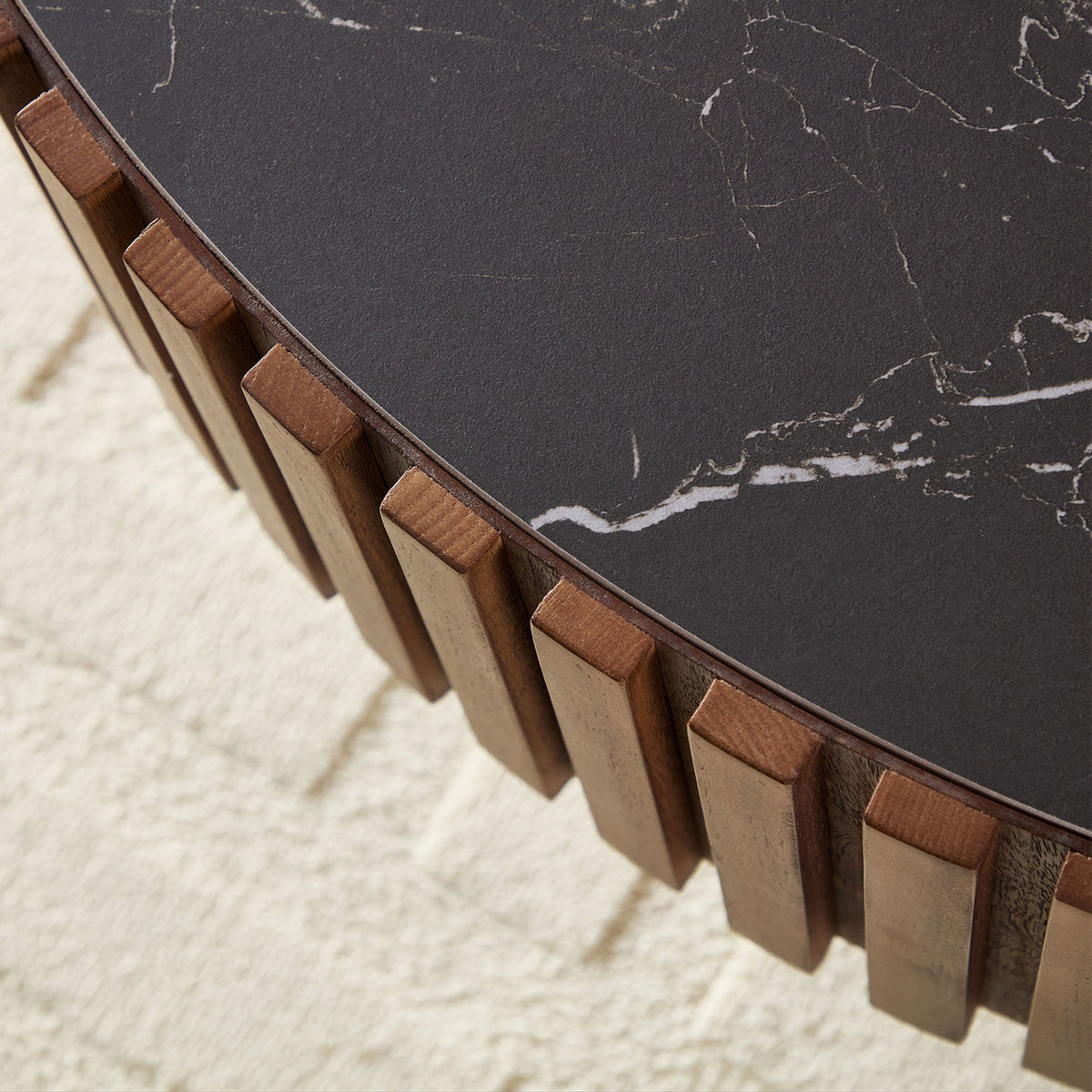 35.43" Nesting Round Sintered Stone Coffee Table, photo 6 of 10