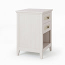 Nightstand With 2 Drawers & Shelf - White by HouseOfZazla