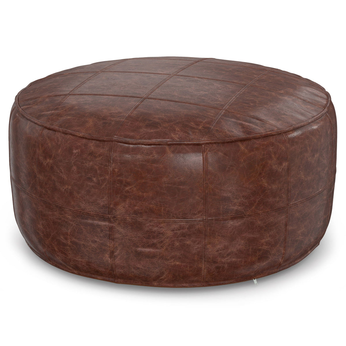 Connor - Handcrafted Round Pouf, photo 4 of 24